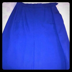 Saint Laurent Cobalt Midi Skirt